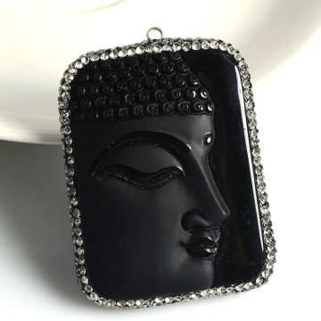 Hot Sale Fashion Buddha Bijoux en pierres précieuses en pierre gemme Collier pendentif DIY